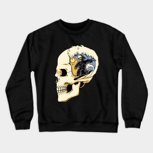 Surfing on the Skull Head Crewneck Sweatshirt